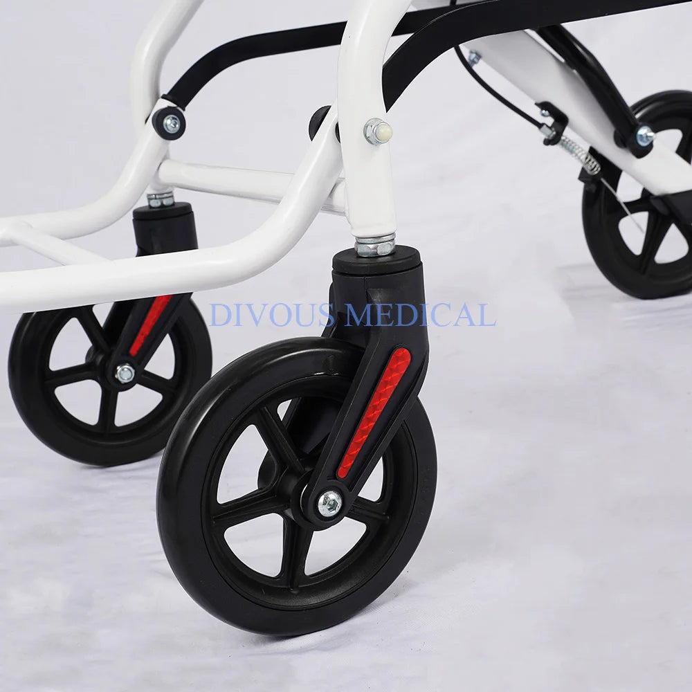 Sillas de ruedas manuales para adultos, silla de transporte, ligera, plegable, portátil, plegable, para viaje, silla de ruedas transparente