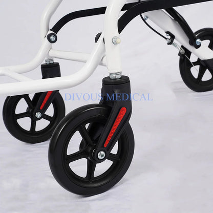 Sillas de ruedas manuales para adultos, silla de transporte, ligera, plegable, portátil, plegable, para viaje, silla de ruedas transparente