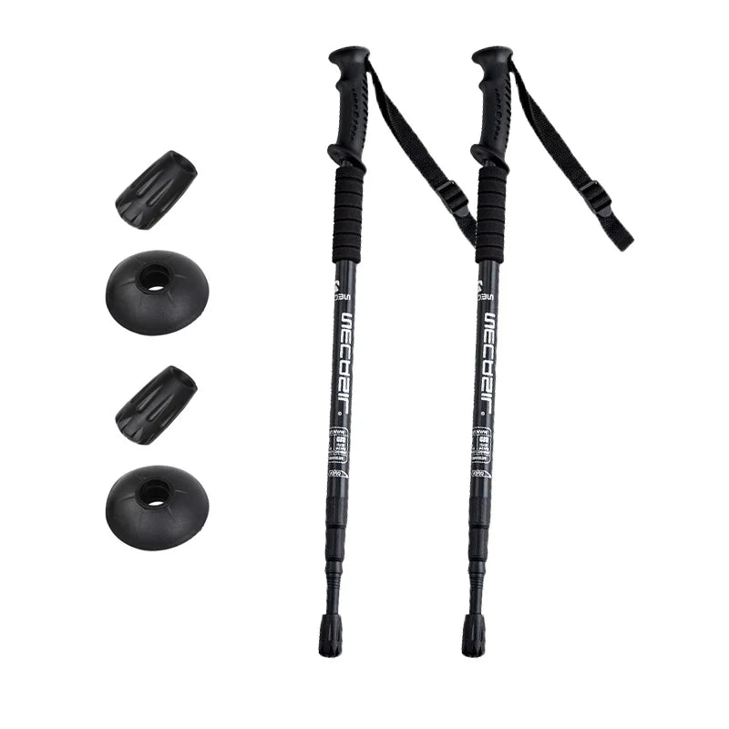 Bastones de Trekking de aleación de aluminio, ultraligeros, ajustables, antideslizantes, bastones nórdicos para caminar, bastones de senderismo para adultos, Alpenstocks telescópicos