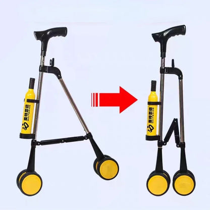 Bastón plegable con almacenamiento de paraguas, muletas portátiles, innovador, diseño ligero, movilidad al aire libre para ancianos