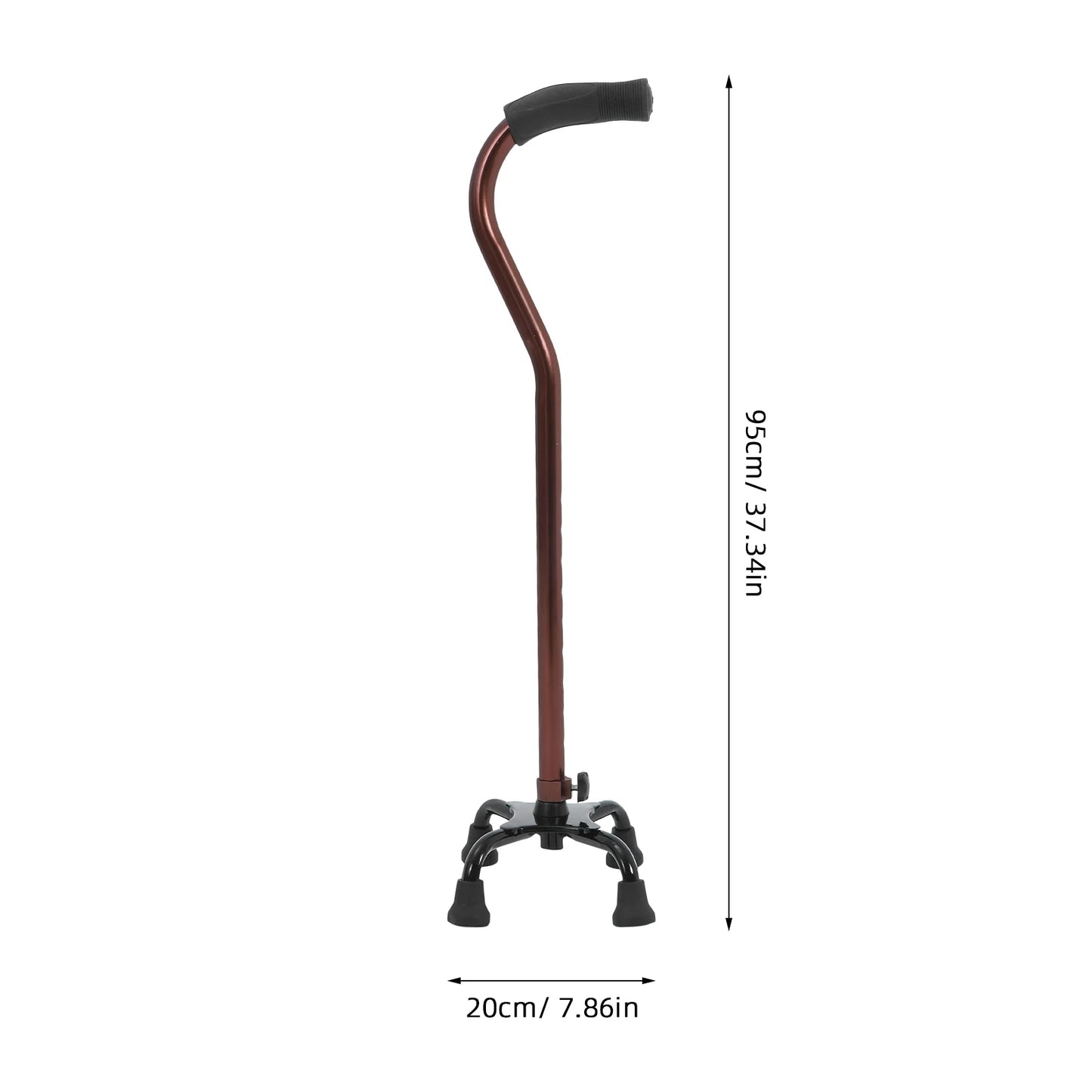 Bastón de soporte de cuatro patas, bastón para caminar de aleación de aluminio, muletas de Metal para personas mayores, personas discapacitadas, actividades al aire libre