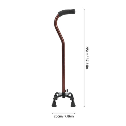 Bastón de soporte de cuatro patas, bastón para caminar de aleación de aluminio, muletas de Metal para personas mayores, personas discapacitadas, actividades al aire libre