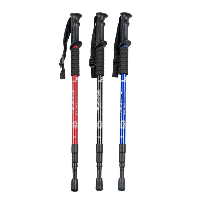 Bastones de Trekking de aleación de aluminio, ultraligeros, ajustables, antideslizantes, bastones nórdicos para caminar, bastones de senderismo para adultos, Alpenstocks telescópicos