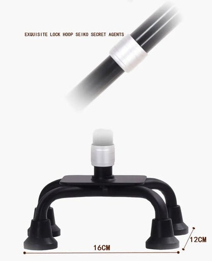 Bastones antideslizantes para ancianos, bastón multifuncional retráctil de aleación de aluminio con luz Led, muleta para ancianos