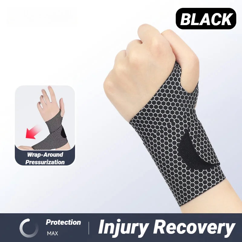 Correa de muñeca ultrafina ajustable para esguinces, alivio del dolor, soporte transpirable para gimnasio, ejercicio, artritis, tendinitis, túnel carpiano