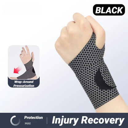 Correa de muñeca ultrafina ajustable para esguinces, alivio del dolor, soporte transpirable para gimnasio, ejercicio, artritis, tendinitis, túnel carpiano