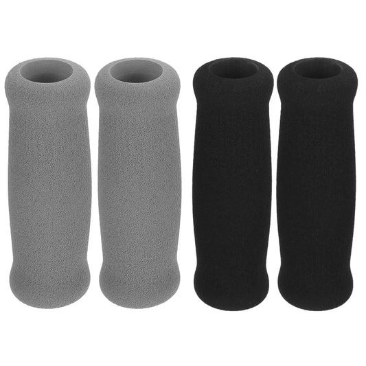 4 Uds. De mango de bastón de espuma gruesa, color negro y gris, empuñaduras de muleta para bastón, accesorios de cuidado de la salud para ancianos, antideslizantes