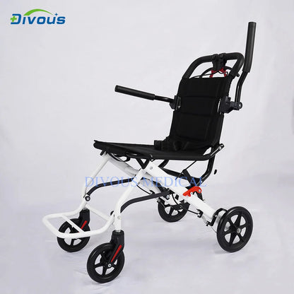 Sillas de ruedas manuales para adultos, silla de transporte, ligera, plegable, portátil, plegable, para viaje, silla de ruedas transparente