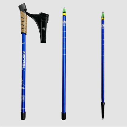 2 uds bastones nórdicos Trek Pole telescópico Alpenstock 7075 aleación de aluminio muleta de tiro Senderismo bastón para caminar senderismo