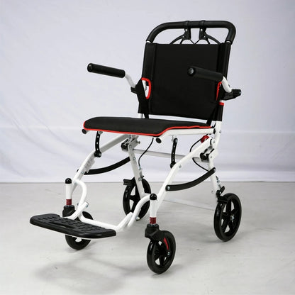 Carro plegable ligero de viaje con asiento de cuatro ruedas para aeropuerto de aleación de aluminio