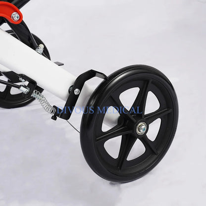 Sillas de ruedas manuales para adultos, silla de transporte, ligera, plegable, portátil, plegable, para viaje, silla de ruedas transparente
