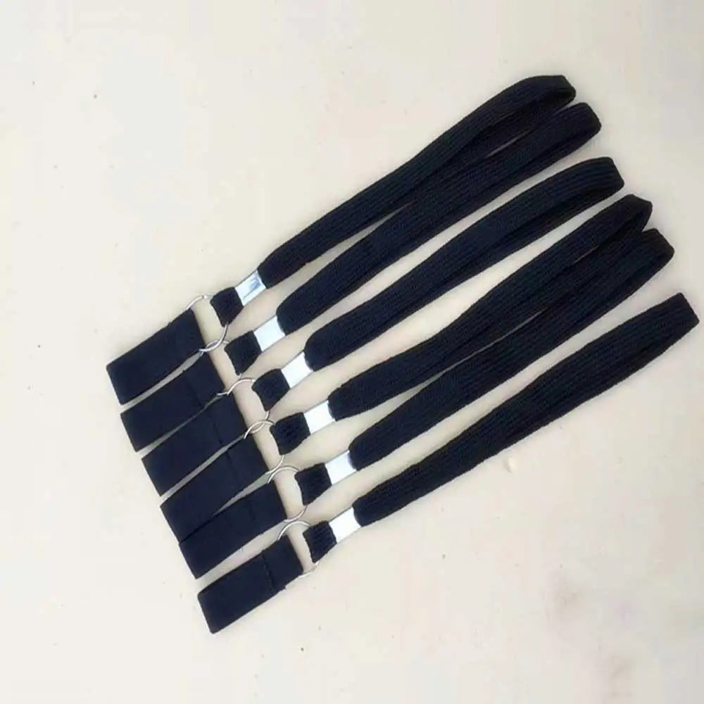 Correas de muñeca negras portátiles de 24CM, pulsera de mano, muleta, cuerdas de bastón para senderismo, bastón, palos, accesorios de muleta, 6 uds.