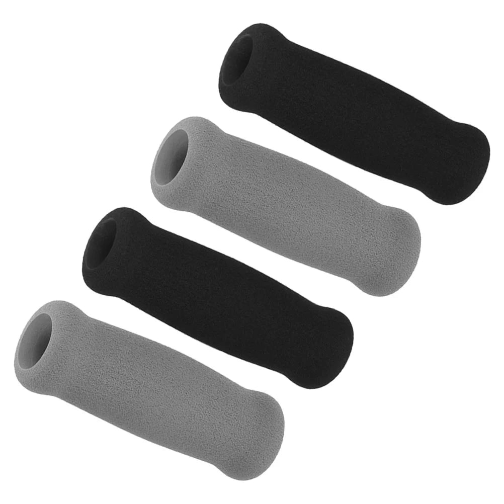 4 Uds. De mango de bastón de espuma gruesa, color negro y gris, empuñaduras de muleta para bastón, accesorios de cuidado de la salud para ancianos, antideslizantes