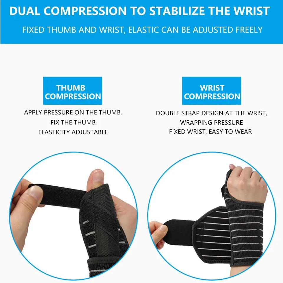 Protector de muñeca para hombre y mujer, muñequera transpirable para esguince, antebrazo, gimnasio, Crossfit, túnel Carpiano, 1 unidad