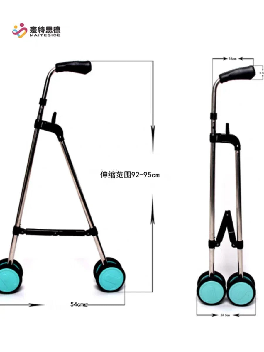 Bastón plegable con almacenamiento de paraguas, muletas portátiles, innovador, diseño ligero, movilidad al aire libre para ancianos
