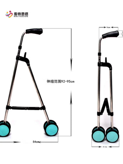 Bastón plegable con almacenamiento de paraguas, muletas portátiles, innovador, diseño ligero, movilidad al aire libre para ancianos