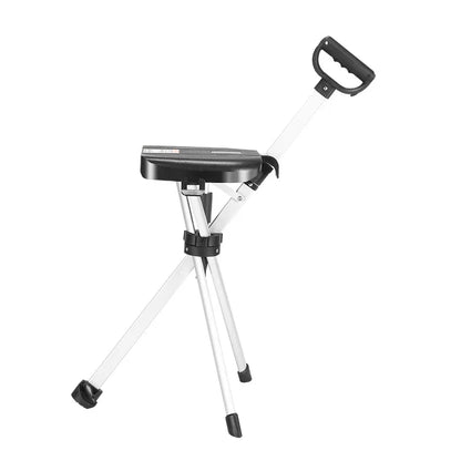Bastón con asiento, bastón multifuncional plegable, ligero, carga conveniente, muletas de 120 kg con taburete para personas mayores, caminar, senderismo