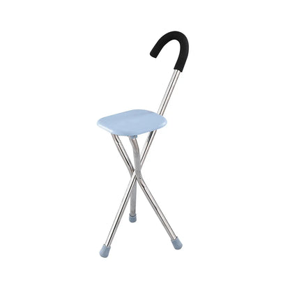 Asiento de bastón plegable para personas mayores, accesorio cómodo para sentarse, capacidad de 260kg, bastón de viaje plegable de tres patas, bastón para caminar