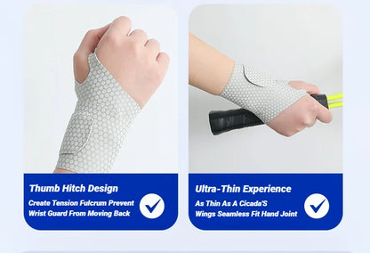 Correa de muñeca ultrafina ajustable para esguinces, alivio del dolor, soporte transpirable para gimnasio, ejercicio, artritis, tendinitis, túnel carpiano
