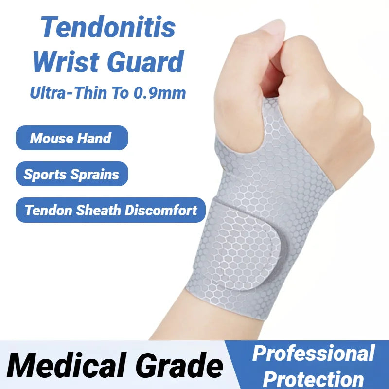 Correa de muñeca ultrafina ajustable para esguinces, alivio del dolor, soporte transpirable para gimnasio, ejercicio, artritis, tendinitis, túnel carpiano