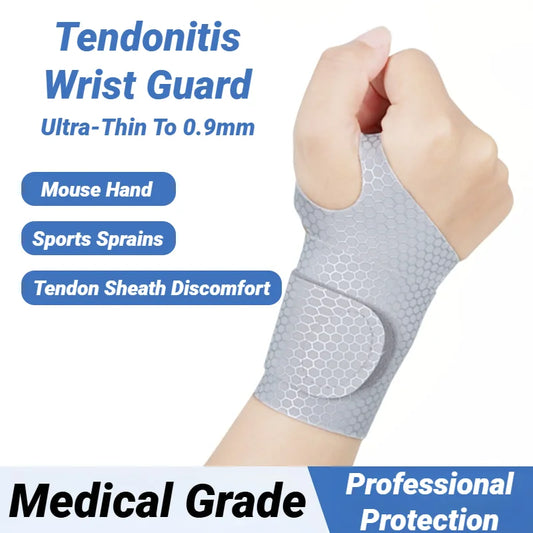 Correa de muñeca ultrafina ajustable para esguinces, alivio del dolor, soporte transpirable para gimnasio, ejercicio, artritis, tendinitis, túnel carpiano