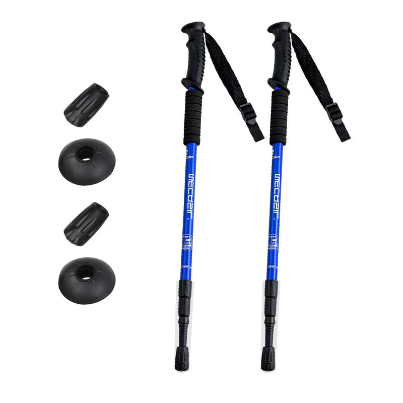 Bastones de Trekking de aleación de aluminio, ultraligeros, ajustables, antideslizantes, bastones nórdicos para caminar, bastones de senderismo para adultos, Alpenstocks telescópicos