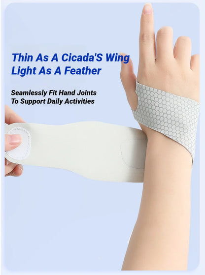 Correa de muñeca ultrafina ajustable para esguinces, alivio del dolor, soporte transpirable para gimnasio, ejercicio, artritis, tendinitis, túnel carpiano