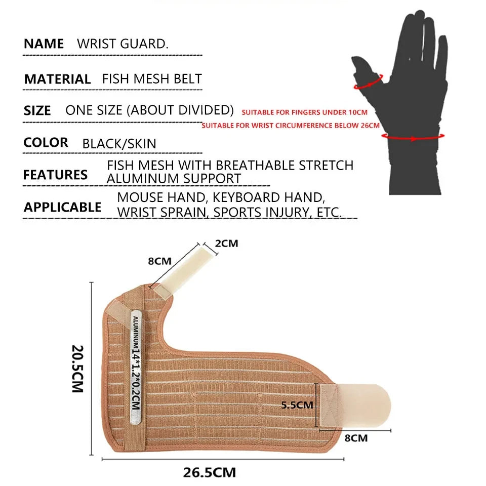 Protector de muñeca para hombre y mujer, muñequera transpirable para esguince, antebrazo, gimnasio, Crossfit, túnel Carpiano, 1 unidad