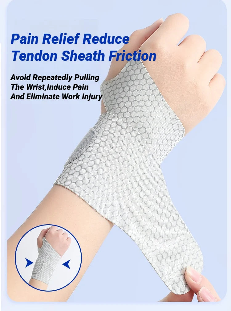 Correa de muñeca ultrafina ajustable para esguinces, alivio del dolor, soporte transpirable para gimnasio, ejercicio, artritis, tendinitis, túnel carpiano