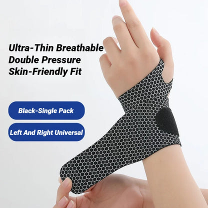 Correa de muñeca ultrafina ajustable para esguinces, alivio del dolor, soporte transpirable para gimnasio, ejercicio, artritis, tendinitis, túnel carpiano