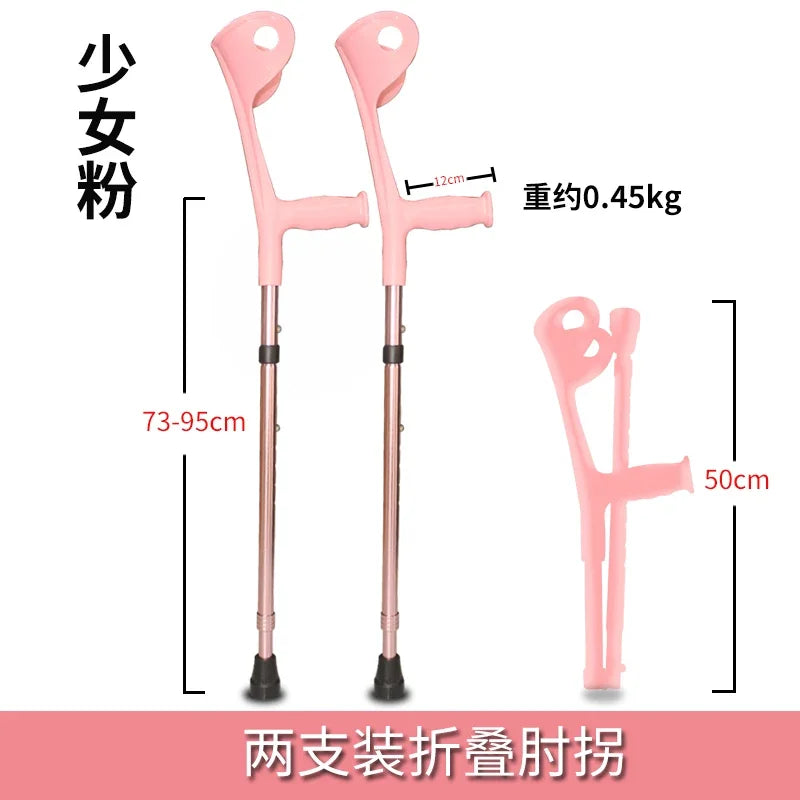 Bastón plegable de aluminio ultraligero ‌   Bastón de trekking ajustable con correa de cuero y punta antideslizante Personal de senderismo ligero