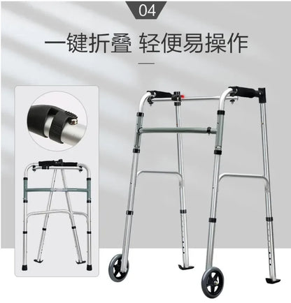 Carrito de compras para ancianos, muletas auxiliares para caminar, puede sentarse y plegar el coche de caña para caminar, soporte para viajes