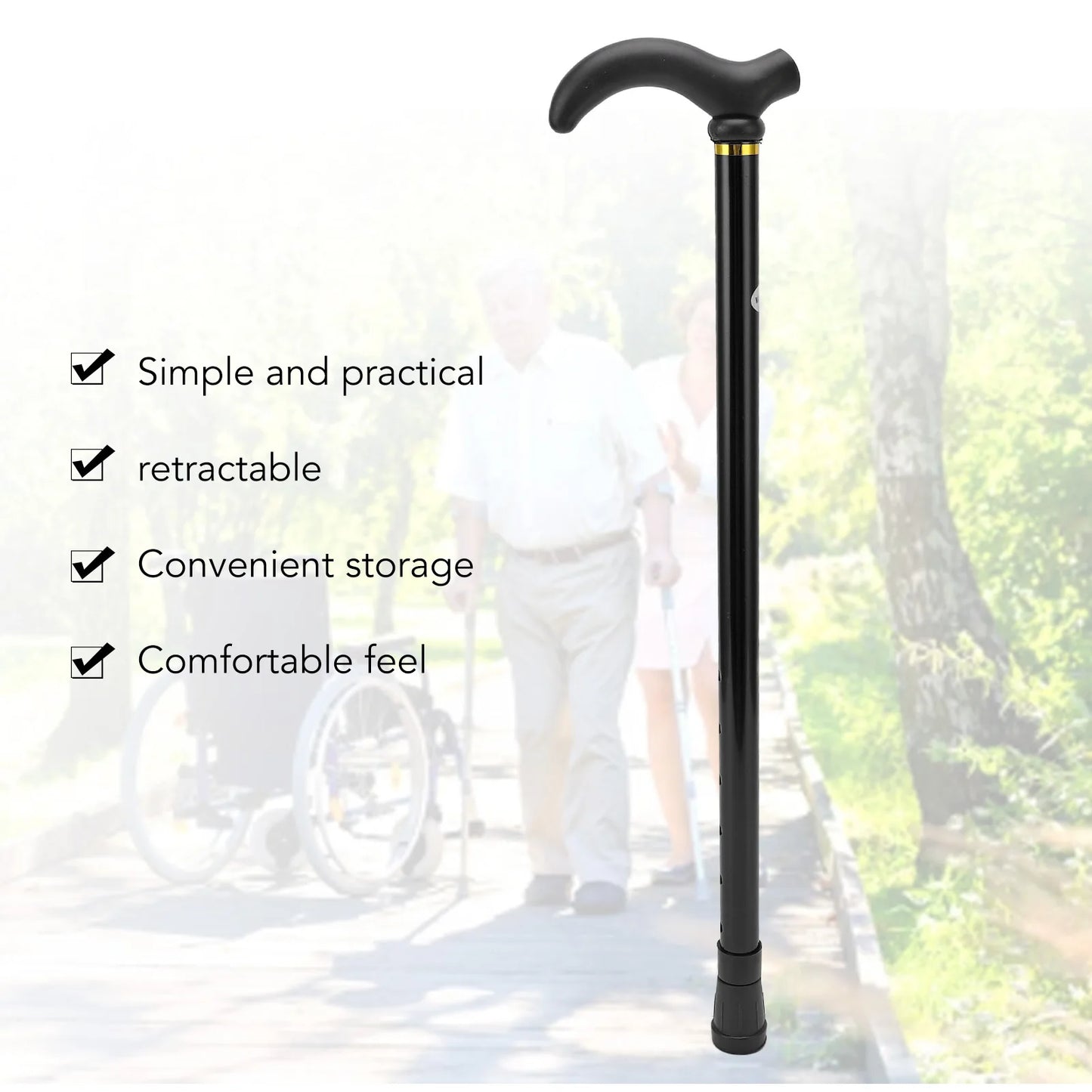 Bastones plegables ajustables para ancianos, bastón para caminar, muletas para madres y padres mayores