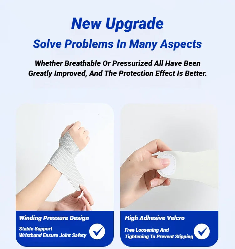Correa de muñeca ultrafina ajustable para esguinces, alivio del dolor, soporte transpirable para gimnasio, ejercicio, artritis, tendinitis, túnel carpiano