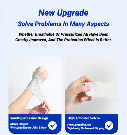 Correa de muñeca ultrafina ajustable para esguinces, alivio del dolor, soporte transpirable para gimnasio, ejercicio, artritis, tendinitis, túnel carpiano