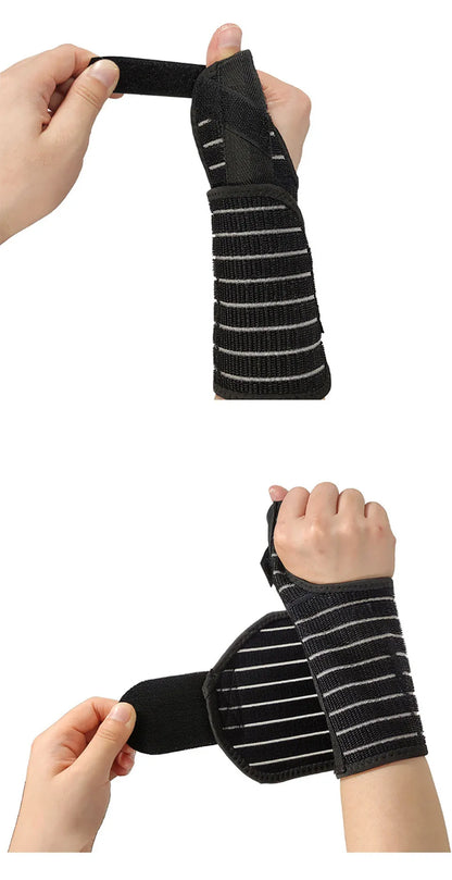 Protector de muñeca para hombre y mujer, muñequera transpirable para esguince, antebrazo, gimnasio, Crossfit, túnel Carpiano, 1 unidad
