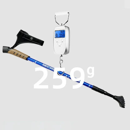 2 uds bastones nórdicos Trek Pole telescópico Alpenstock 7075 aleación de aluminio muleta de tiro Senderismo bastón para caminar senderismo