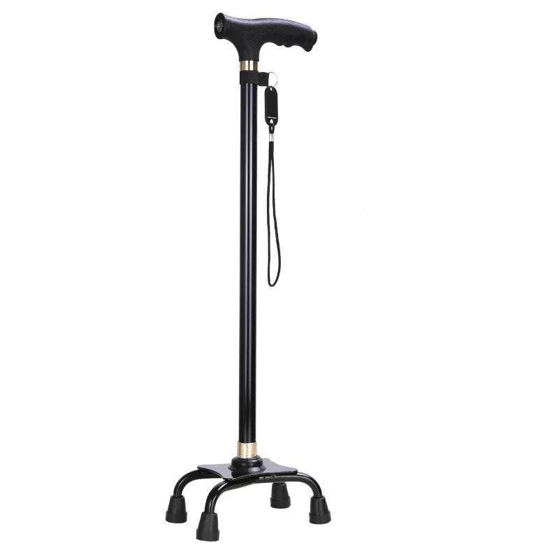 Bastones antideslizantes para ancianos, bastón multifuncional retráctil de aleación de aluminio con luz Led, muleta para ancianos