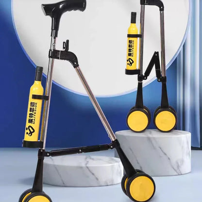 Bastón plegable con almacenamiento de paraguas, muletas portátiles, innovador, diseño ligero, movilidad al aire libre para ancianos