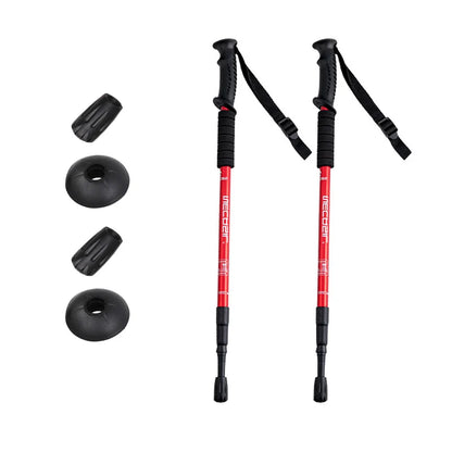 Bastones de Trekking de aleación de aluminio, ultraligeros, ajustables, antideslizantes, bastones nórdicos para caminar, bastones de senderismo para adultos, Alpenstocks telescópicos
