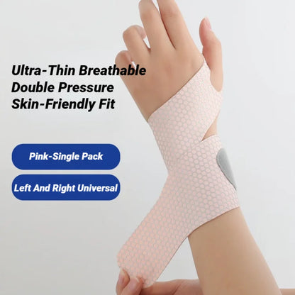 Correa de muñeca ultrafina ajustable para esguinces, alivio del dolor, soporte transpirable para gimnasio, ejercicio, artritis, tendinitis, túnel carpiano