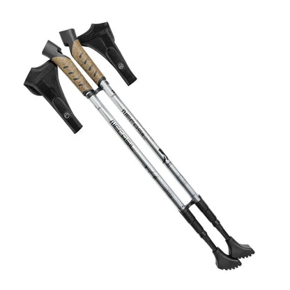2 uds bastones nórdicos Trek Pole telescópico Alpenstock 7075 aleación de aluminio muleta de tiro Senderismo bastón para caminar senderismo