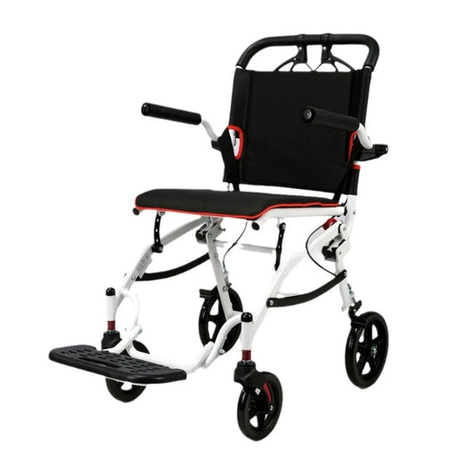 Carro plegable ligero de viaje con asiento de cuatro ruedas para aeropuerto de aleación de aluminio