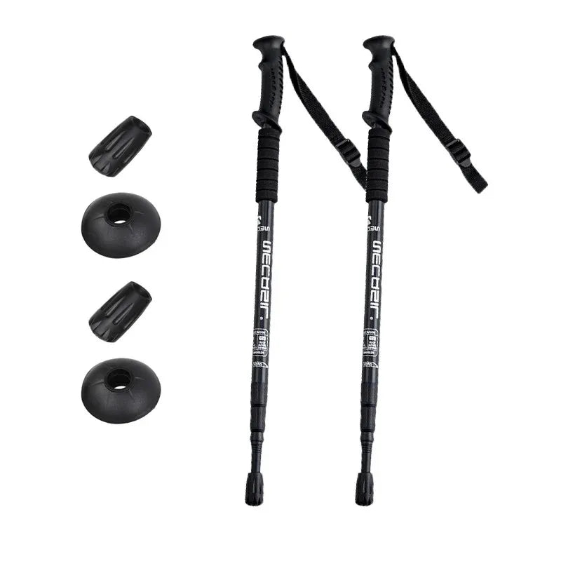 Bastones de Trekking de aleación de aluminio, ultraligeros, ajustables, antideslizantes, bastones nórdicos para caminar, bastones de senderismo para adultos, Alpenstocks telescópicos