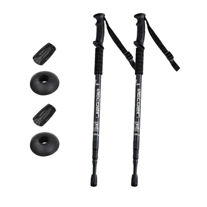 Bastones de Trekking de aleación de aluminio, ultraligeros, ajustables, antideslizantes, bastones nórdicos para caminar, bastones de senderismo para adultos, Alpenstocks telescópicos