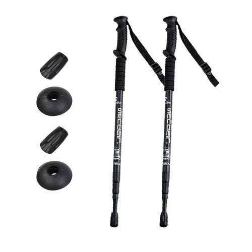 Bastones de Trekking de aleación de aluminio, ultraligeros, ajustables, antideslizantes, bastones nórdicos para caminar, bastones de senderismo para adultos, Alpenstocks telescópicos
