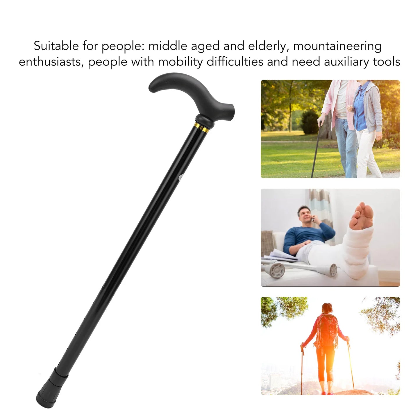 Bastones plegables ajustables para ancianos, bastón para caminar, muletas para madres y padres mayores