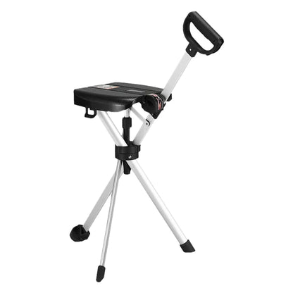 Silla ligera para bastón para personas mayores, taburete de bastón plegable, bastón de senderismo de aleación de aluminio ajustable, bastón de viaje al aire libre