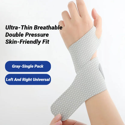 Correa de muñeca ultrafina ajustable para esguinces, alivio del dolor, soporte transpirable para gimnasio, ejercicio, artritis, tendinitis, túnel carpiano