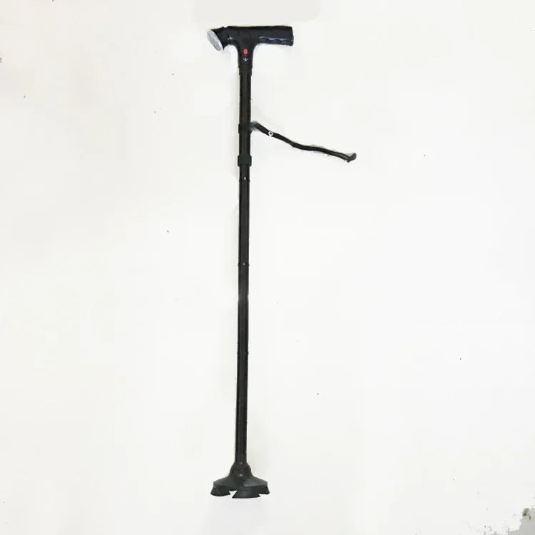 Bastón plegable telescópico plegable, bastón LED para personas mayores con alarma, palos confiables para caminar, muletas para personas mayores para madres y padres mayores